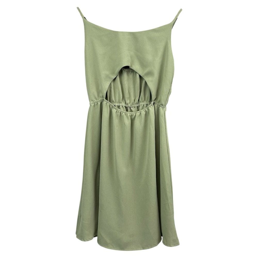 Romwe Green Front Cut Out Dress Size 6